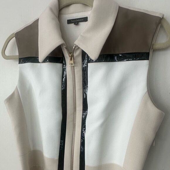 Tara Jarmon Sleeveless Tricolor Mini Dress 38=6 - Picture 2 of 8